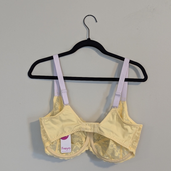 NWT Freya 38G Yellow and Lavender Lace Underwire Bra - Picture 4 of 5